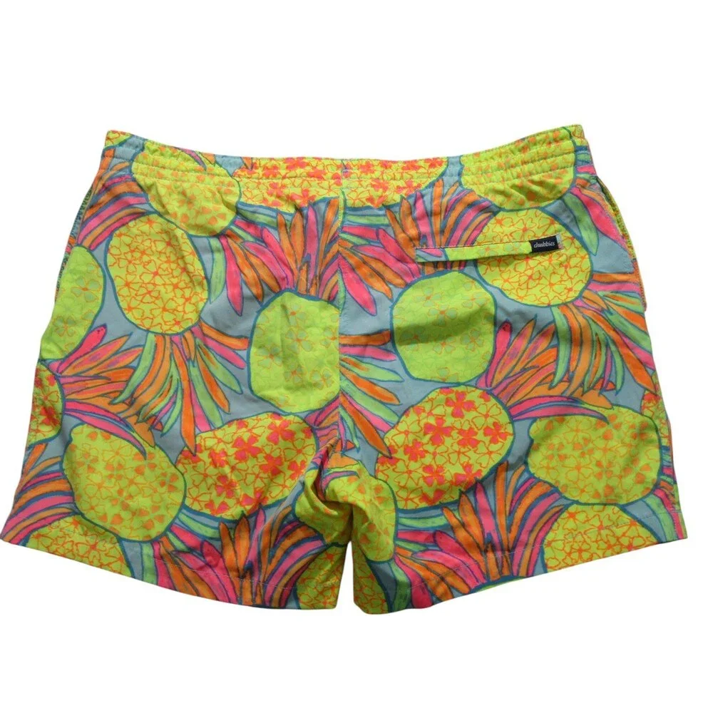 Chubbies Mens Swim Trunks‎ L x 6 Multicolored Floral Stretch Unknown Drawstring